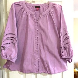 Vince Camuto button down smock blouse. Excellent condition. Size XL. 100% cotton